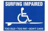 Surfing Impaired Sticker 84
