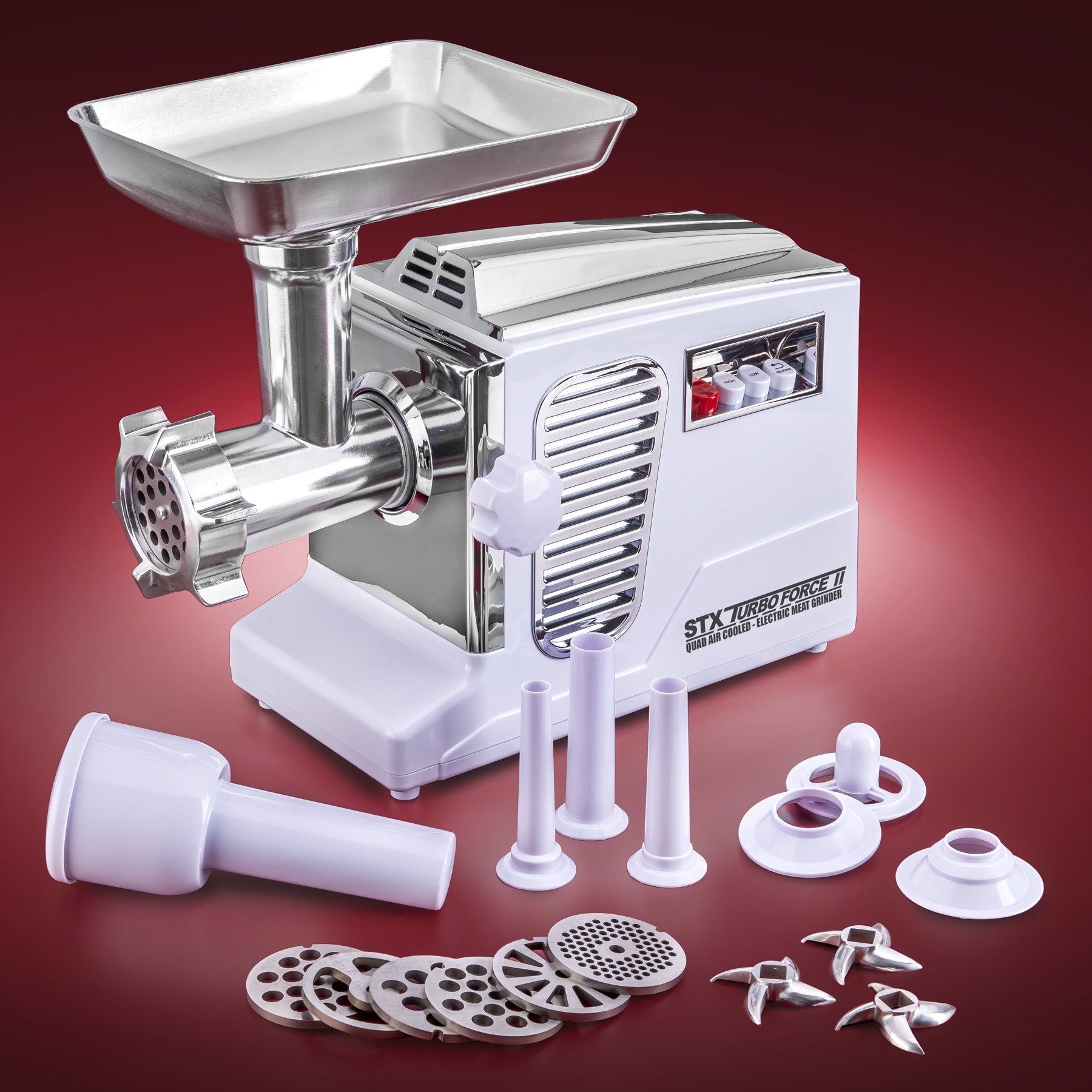 STX Turboforce II 4000 Series Electric Meat Grinder with Foot Pedal