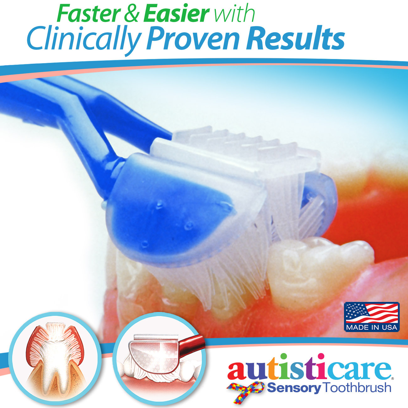 Autisticare 3-Sided Sensory Toothbrush for AUTISM Calm | Autism ...