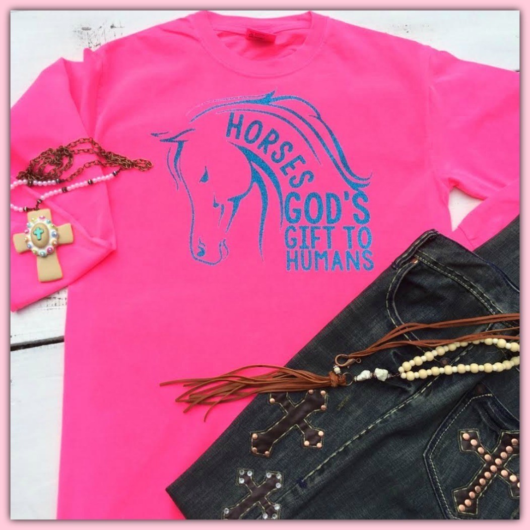 Horses God S Gift To Humans Long Sleeve Comfort Colors Horse