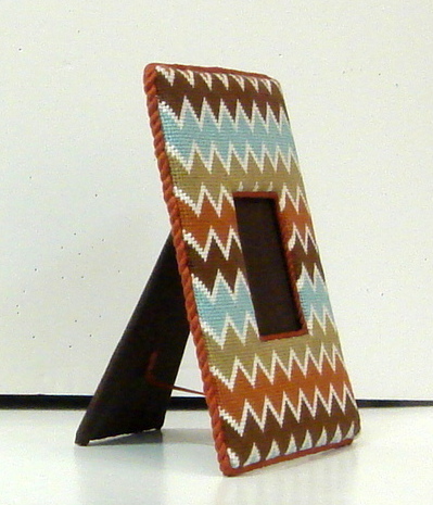Multi Color Chevron Frame (handpainted by All About Stitching ??)