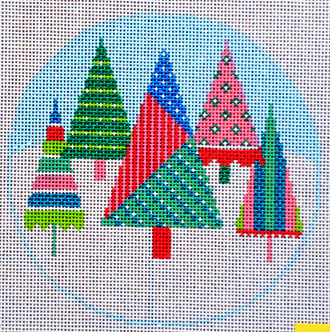 Christmas Tree Round (Handpainted by Shelly Tribbey Designs) 18*C513