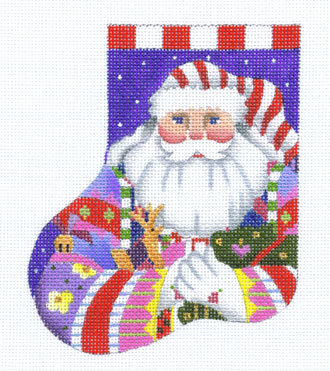 Nordic Santa Minisock (handpainted by Melissa Shirley) 18*391-P