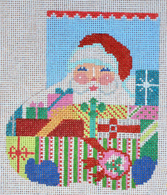 Santa's Gifts Mini Sock (Handpainted by Shelly Tribbey Designs) 18*C734