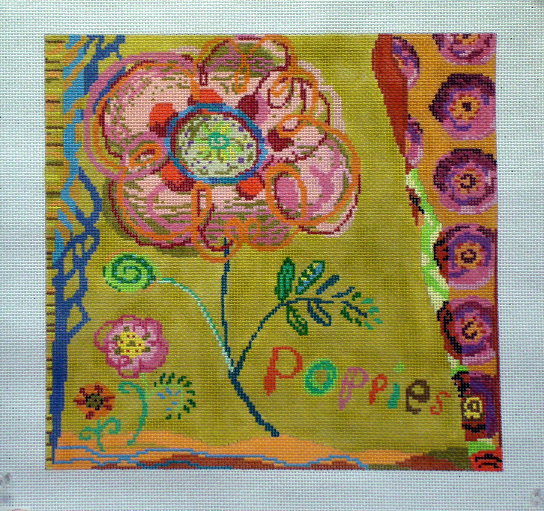Poppies (Handpainted by Birds of a Feather) 18*DI 501