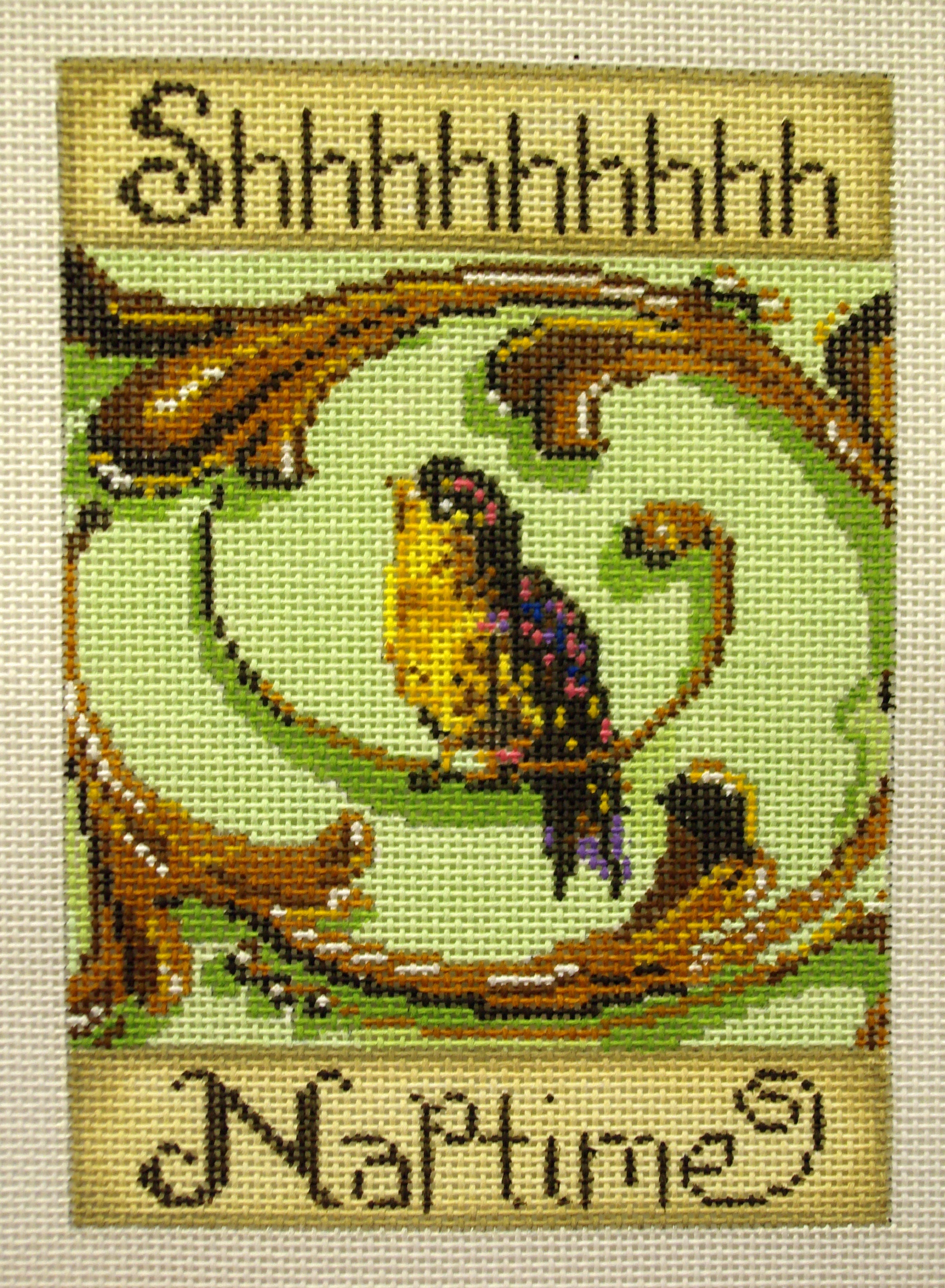 Shhh Naptime, Sweet Bird Sign (Handpainted by Patti Mann) 18*11478
