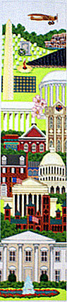 Washington D.C. Wall Hanging (Handpainted by Trubey Designs) Washington D.C. Wall Hanging (Handpainted by Trubey Designs)