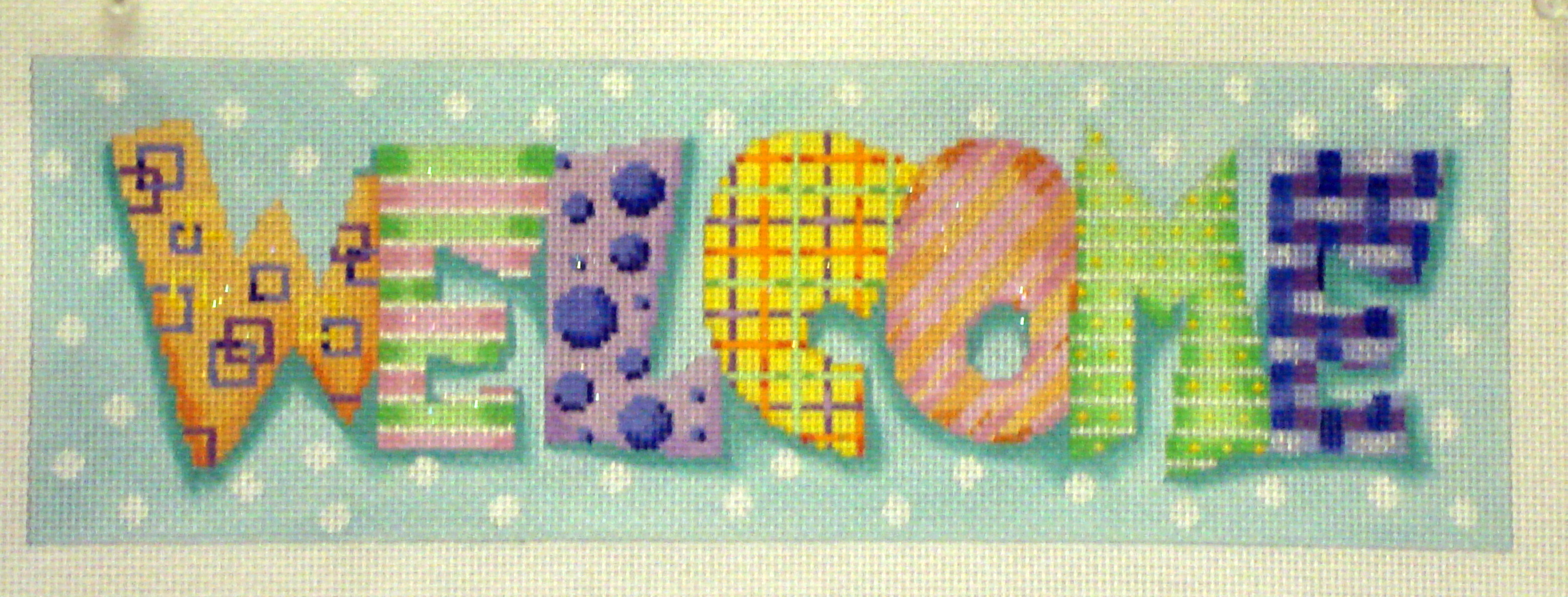"Welcome" Pattern Letters (Handpainted by Associated Talents) 18*M-199