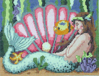 Sleeping Mermaid (Handpainted by Gayla Elliott Designs) 18*GE-P112