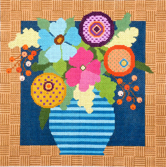 Turquoise Flowers B38-123-31