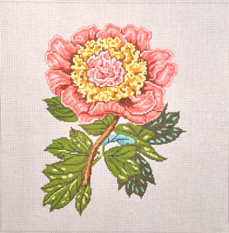 Pink Peony (handpainted by All About Stitching) 18*P184