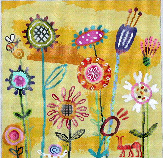 Amy's Yellow Garden (Handpainted by Birds of a Feather) 18*AS-401