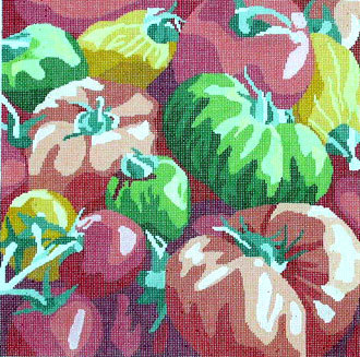 Framers Market, Tomatoes (handpainted by Jean Smith) 18*11C