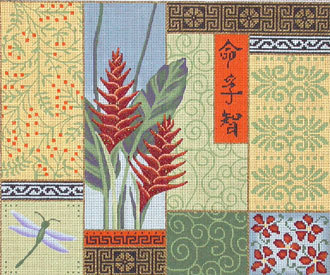 Ginger Flower/Patchwork (handpainted by JP Needlepoint) Ginger Flower/Patchwork (handpainted by JP Needlepoint)