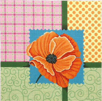 Scrapbooking Poppy (Handpainted by JP Needlepoint) 18*V-011