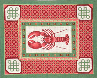 Lobster with Spicy Border (Handpainted by JP Needlepoint Designs) 18*S-150
