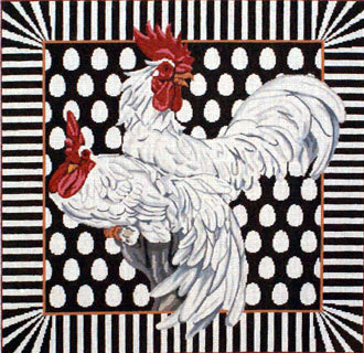 Two Chickens (Handpainted by Barbara Russell Designs) 18*BR138