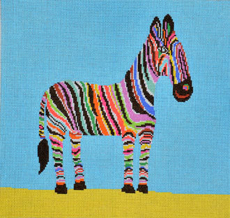 Zingy Zebra (Handpainted by Birds of a Feather) 18*CC711