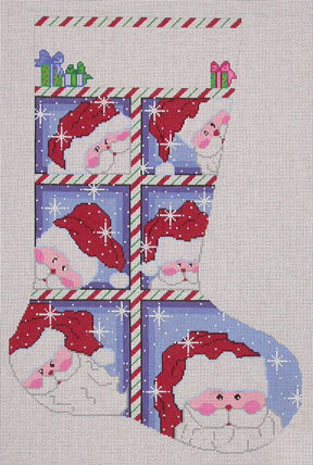 Large Window Santa Stocking A25-CXS6