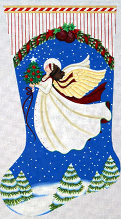 White Angel Stocking (Handpainted by Melissa Shirley) White Angel Stocking (Handpainted by Melissa Shirley)