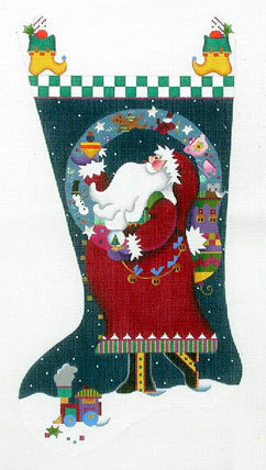Magic Santa Stocking (handpainted by Melissa Shirley) Magic Santa Stocking (handpainted by Melissa Shirley)