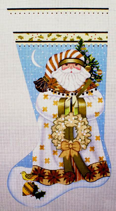 Golden Santa Stocking A71-502NN