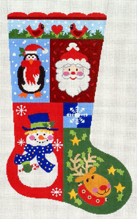 Christmas Sampler Stocking A65-AX5017