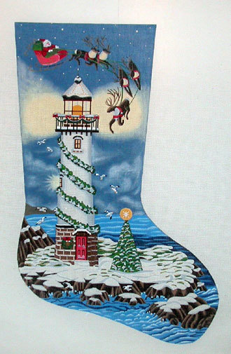 Santa and Lighthouse Stocking B11-AXS413