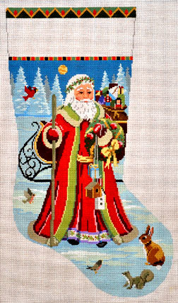 Santa Birdhouse Delivery Stocking B10-0910
