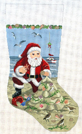 Santa, Sancastle & Christmas Tree Stocking B10-191