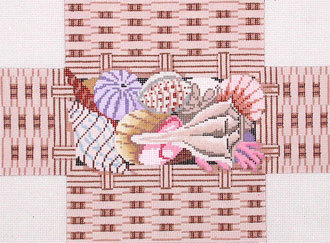 Seashell Basket Brick Cover (Susan Roberts) *0382