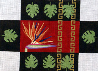 "Bird of Paradise" Brick Cover ( Handpainted by JP Needlepoint) 18*BC-017