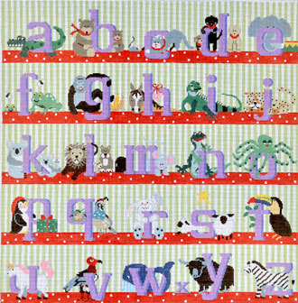 Alphabet Square Rug/Wall Hanging (Girl. Purple letter) /PWO61