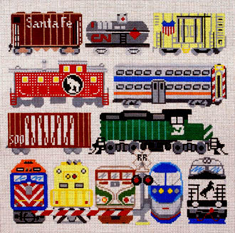 Train Cars (handpainted by Susan Roberts) 18*EP-1049