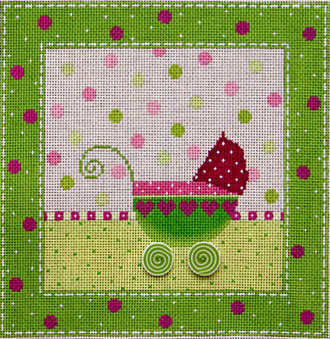 Buggy in Green (2 Buttons included) *3R
