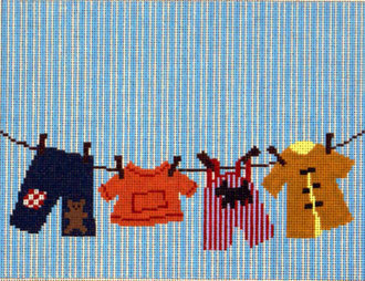 Boy Laundry Birth Announcement (Patty Paints) *C21