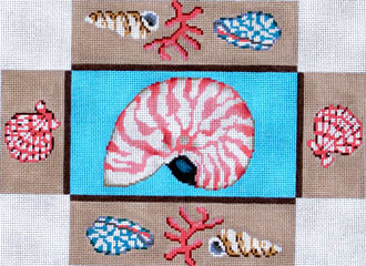 Nautilus Shell Brick Cover ll (handpainted by All About Stitching) 18*GE422