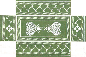 Napolean Bee Brick Cover (Green/Silver) (Handpainted by Whimsy & Grace Designs) 18*WG-11634B