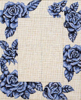 Cabbage Rose Picture Frame (Handpainted by Gayla Elliot Designs) 18*F3