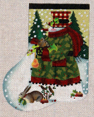 Holly Snowman Mini-Sock (Melissa Shirley) *730F