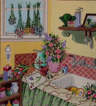 Flowers/Sink (Sandra Gilmore) /18-357