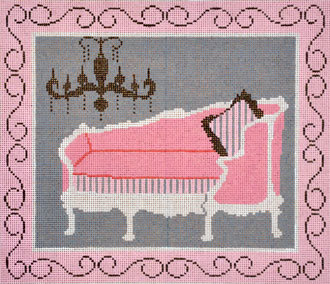 French Chaise Lounge (Handpainted by Shelly Tribbey Designs) 18*FL32