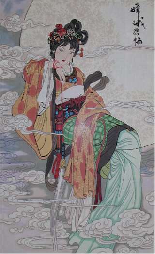 Moon Goddess (Handpainted by Lee's Needle Arts) 18*WH1162