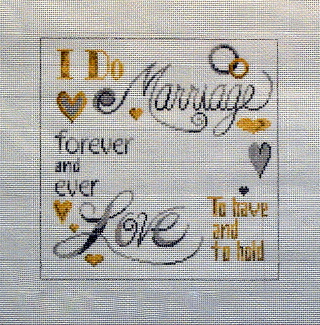 Marriage Pillow (Handpainted by Patti Mann) 18*561