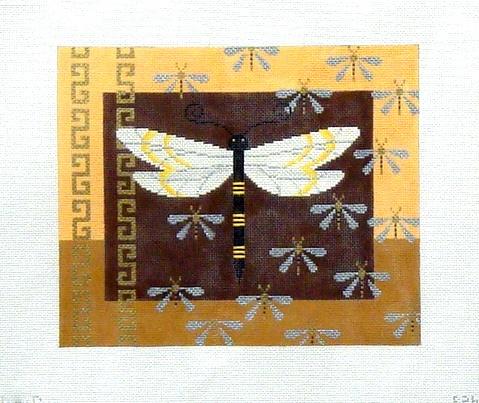 Big Dragonfly and Baby Dragonflies (Handpainted by JP Needlepoint) 18*B-026