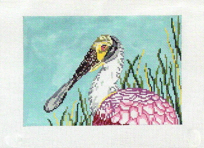 Roseate Spoonbill (handpainted by Needle Crossing) 18*1604