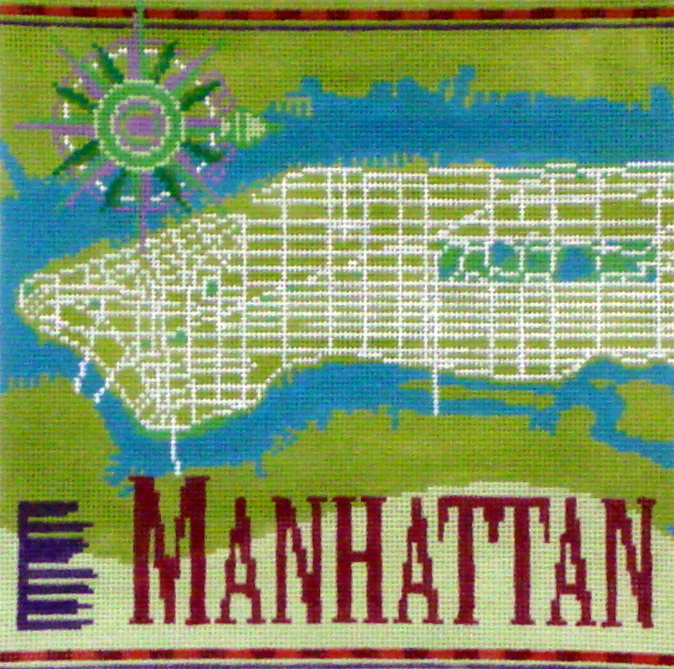 Manhattan (Handpainted by Ruth Schmuff Designs) 18*1144