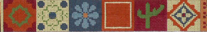 Mexican Tile Belt (Handpainted by JP Needlepoint Designs) 18*BL193
