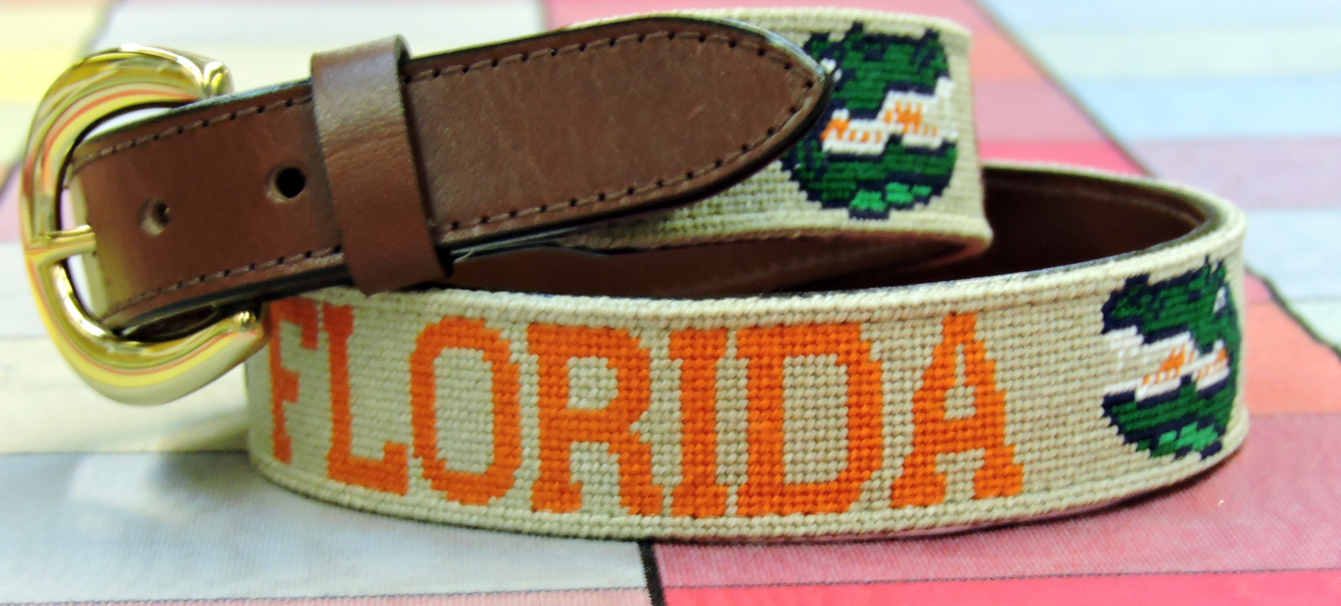 Florida Gators Belt (Handpainted by CBK Needlepoint Collection)