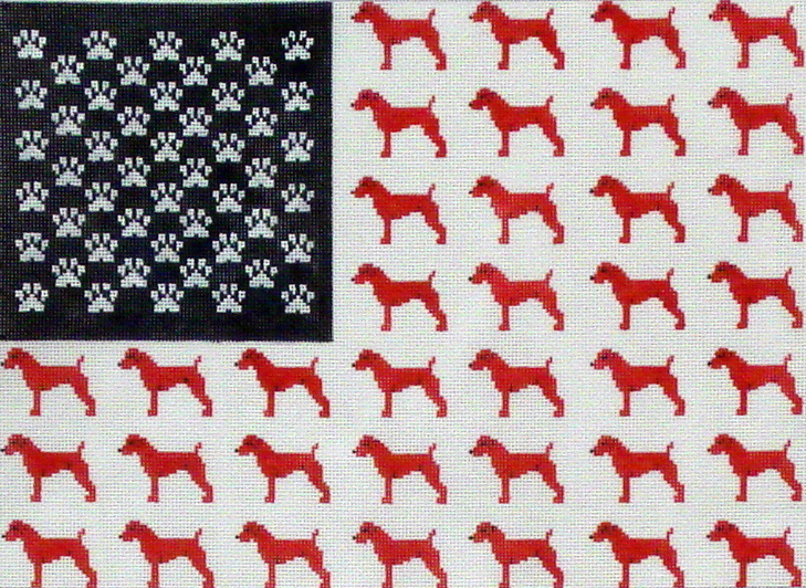 Dog Flag (Handpainted by All About Stitching) 18*BN-50D